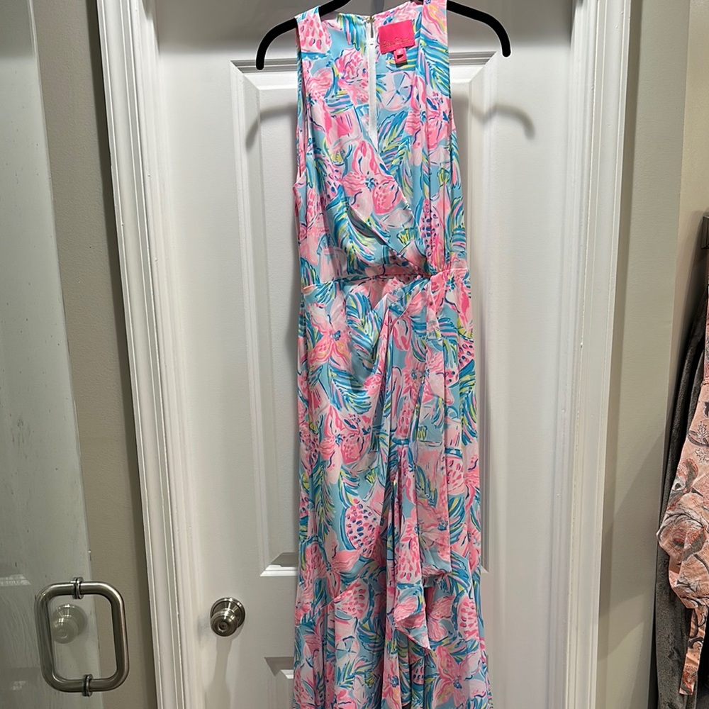 Lilly PuFloral Sleeveless Maxi Dress